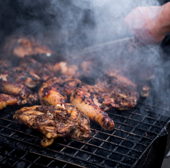 Jerk Chicken on BBQ Grill