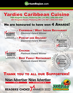 Reader's Choice Awards 2022 - M&M Caribbean Food and Bakery Catering